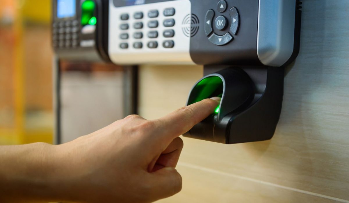 access control installation: fingerprint reader